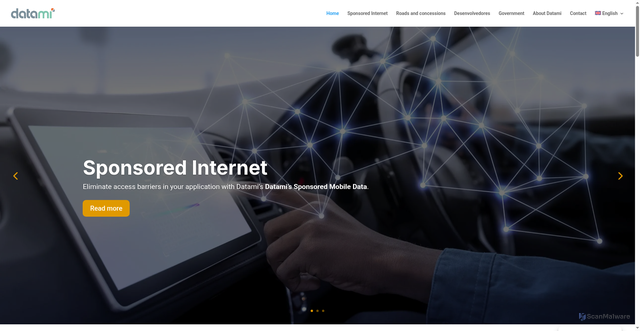 Security scan screenshot of https://datami.com