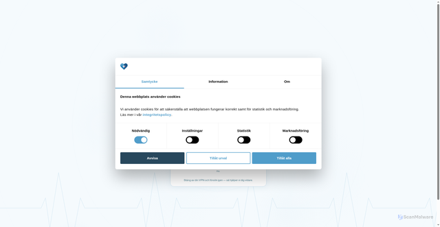 Security scan screenshot of https://travsportdoktorn.se