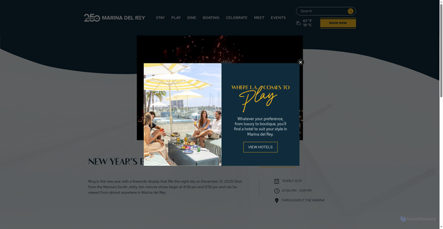 Security scan screenshot of https://visitmdr.com/annual-events/new-years-eve-fireworks-clone