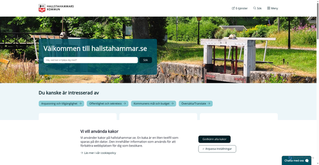 Security scan screenshot of https://www.hallstahammar.se/