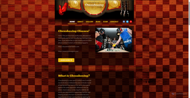 Security scan screenshot of https://lachessboxing.com/