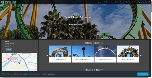 Security scan screenshot of https://tripbucket.com/dreams/dream/visit-six-flags-magic-mountain