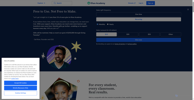 Security scan screenshot of https://www.khanacademy.org/