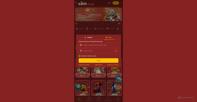 Security scan screenshot of http://54rr.win/