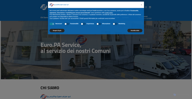 Security scan screenshot of https://www.europa-service.it/