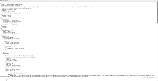 Security scan screenshot of https://status-time.bloompeak.io