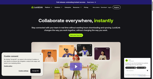 Security scan screenshot of https://www.lucidlink.com/
