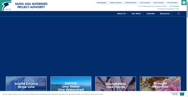 Security scan screenshot of https://sawpa.gov/