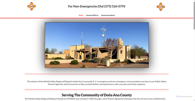 Security scan screenshot of https://mvrda.org/