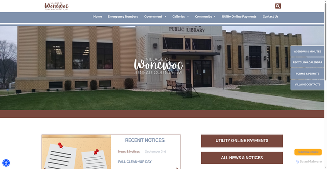 Security scan screenshot of https://wonewocwisc.com/