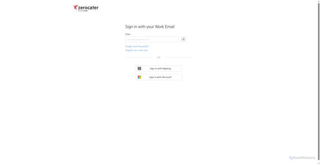 Security scan screenshot of https://app.zerocater.com