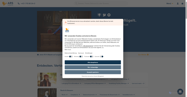 Security scan screenshot of https://ars.at