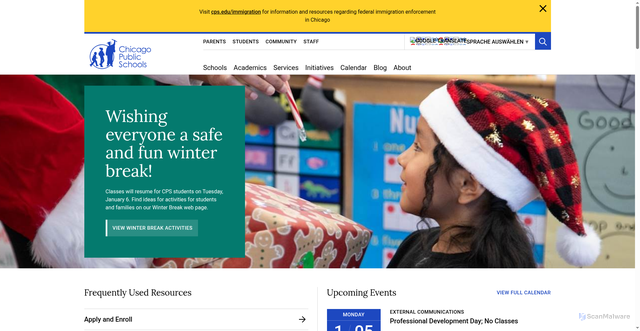 Security scan screenshot of https://cps.edu