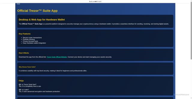 Security scan screenshot of https://suiten-pps.wixstudio.com/usen