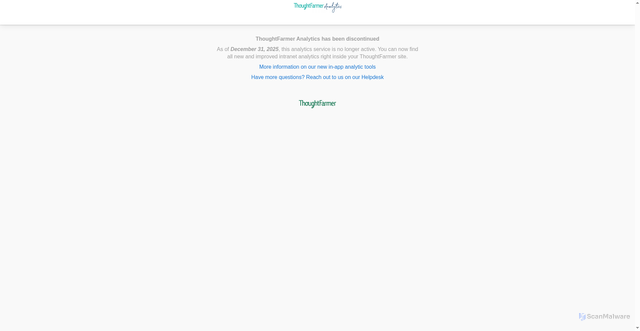 Security scan screenshot of https://analytics-us.thoughtfarmer.com
