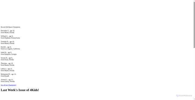 Security scan screenshot of https://www-dev.4kids.org