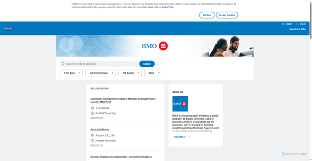 Security scan screenshot of https://bmo.wd3.myworkdayjobs.com/External