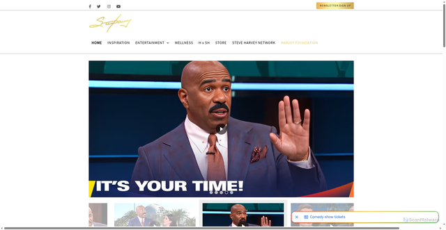Security scan screenshot of https://steveharvey.com/