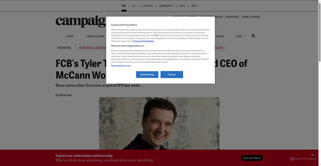 Security scan screenshot of https://www.campaignlive.co.uk/article/fcbs-tyler-turnbull-set-appointed-ceo-mccann-worldgroup/1941545