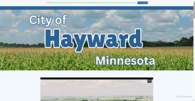 Security scan screenshot of https://www.cityofhaywardmn.gov/