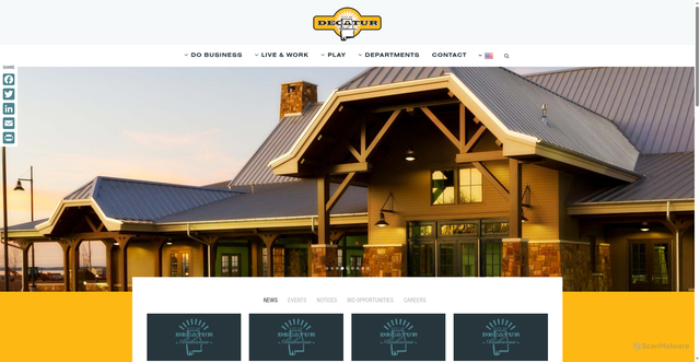 Security scan screenshot of https://www.cityofdecatural.com/