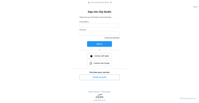 Security scan screenshot of https://ec.clip-studio.com/q/contracts/P4369066925
