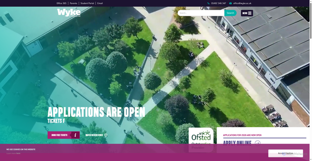 Security scan screenshot of https://www.wyke.ac.uk/