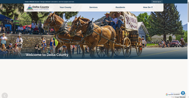 Security scan screenshot of https://deltacountyco.gov/