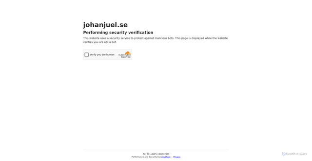 Security scan screenshot of https://johanjuel.se