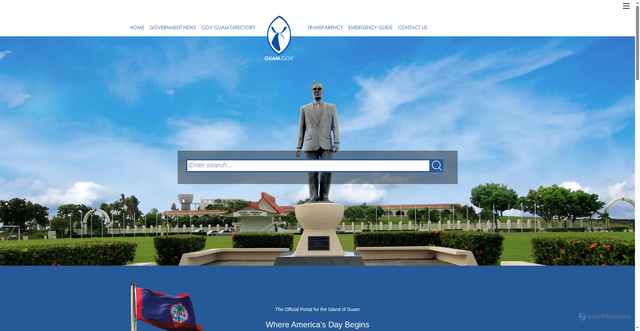 Security scan screenshot of https://www.guam.gov/