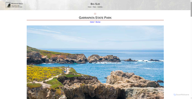 Security scan screenshot of https://www.redwoodhikes.com/BigSur/Garrapata.html