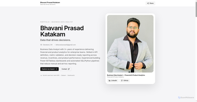 Security scan screenshot of https://katakambhavaniprasad.com/