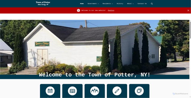Security scan screenshot of https://potterny.gov/