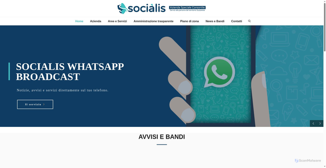 Security scan screenshot of https://www.aziendasocialis.it