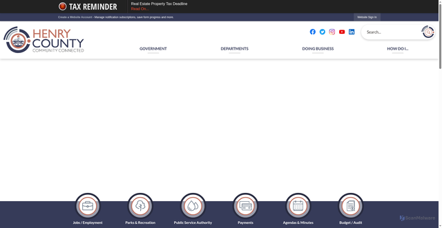 Security scan screenshot of https://henrycountyva.gov/
