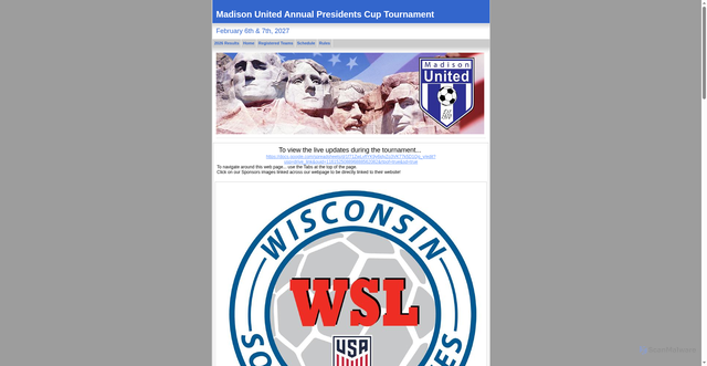 Security scan screenshot of http://www.presidentcup.com/home.html