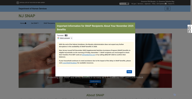 Security scan screenshot of https://nj.gov/humanservices/njsnap/