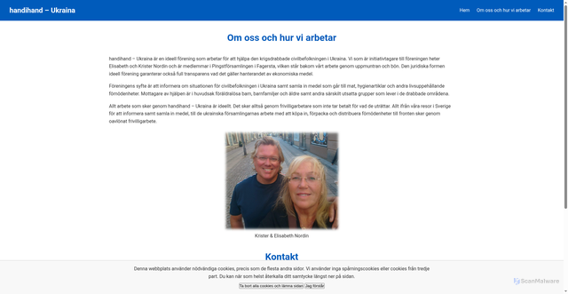 Security scan screenshot of https://handihand.nu