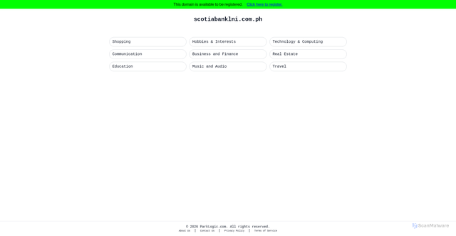 Security scan screenshot of http://scotiabanklni.com.ph/