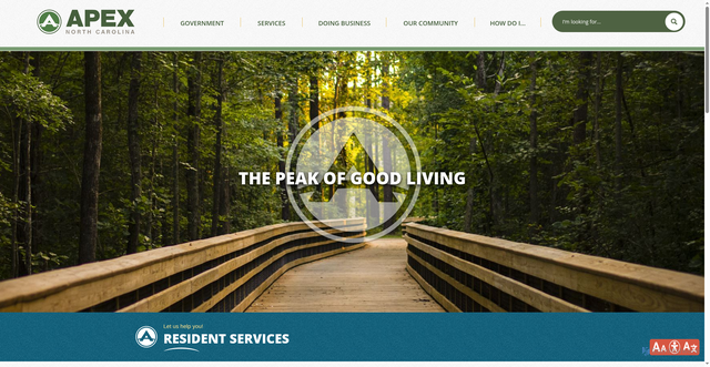 Security scan screenshot of https://www.apexnc.org/