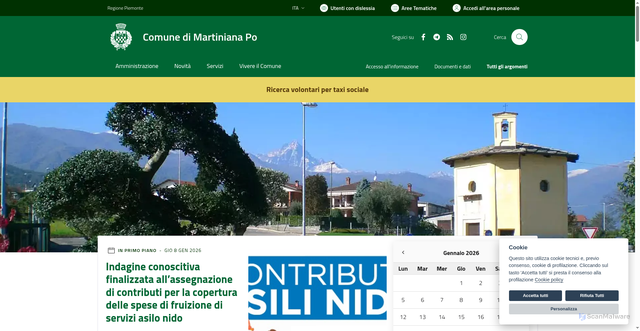Security scan screenshot of https://www.comune.martinianapo.cn.it/