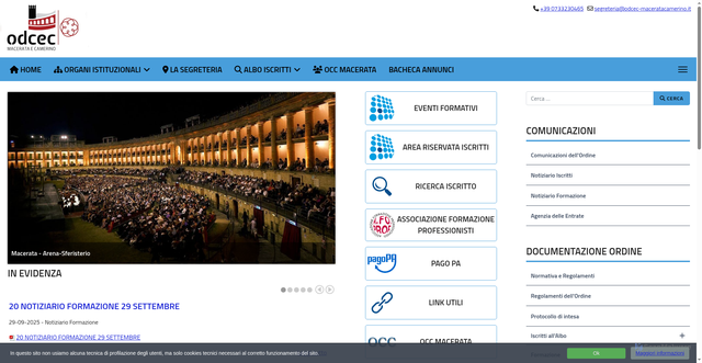 Security scan screenshot of https://www.odcec-maceratacamerino.it/