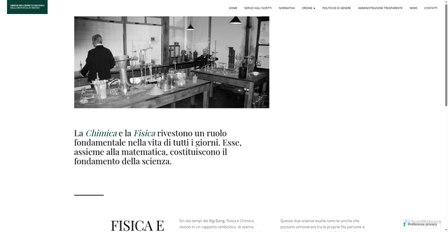 Security scan screenshot of https://www.chimicifisicitreviso.it/