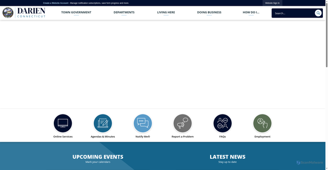 Security scan screenshot of https://darienct.gov/