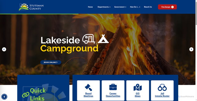 Security scan screenshot of https://www.stutsmancounty.gov/