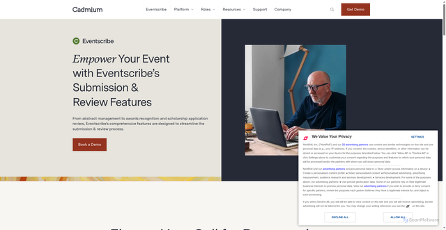 Security scan screenshot of https://conferenceabstracts.com