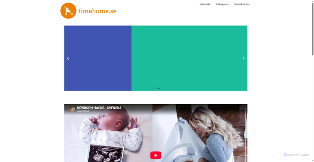 Security scan screenshot of https://timehome.se