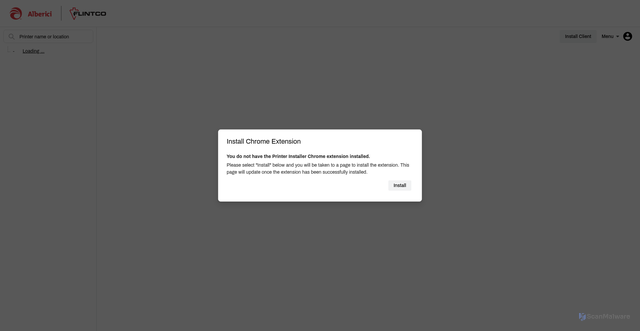 Security scan screenshot of https://alberici.printercloud.com