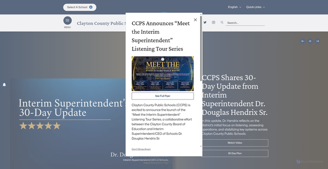 Security scan screenshot of https://clayton.k12.ga.us