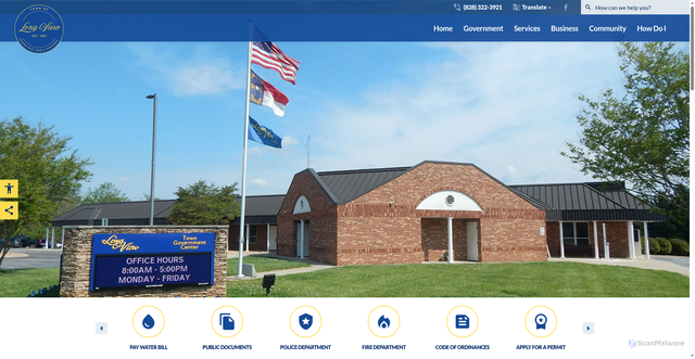 Security scan screenshot of https://longviewnc.gov/